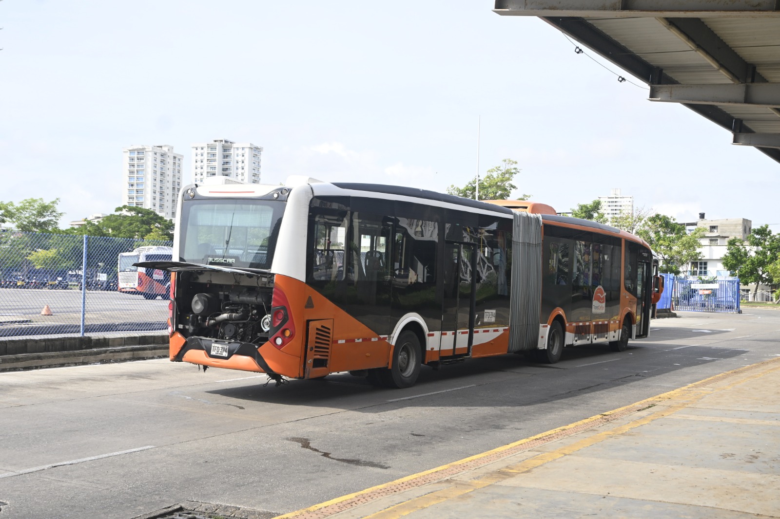 Transcaribe en Cartagena: autobuses dañados y fuera de circulación