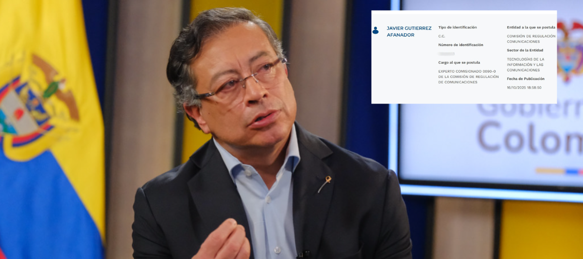 El presidente Gustavo Petro defendió la designación de Javier Gutiérrez en la CRC.