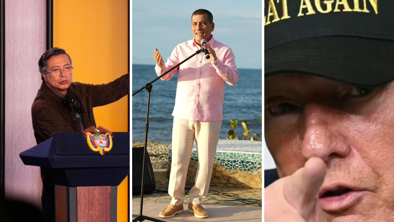 Gustavo Petro, Dumek Turbay, Donald Trump.