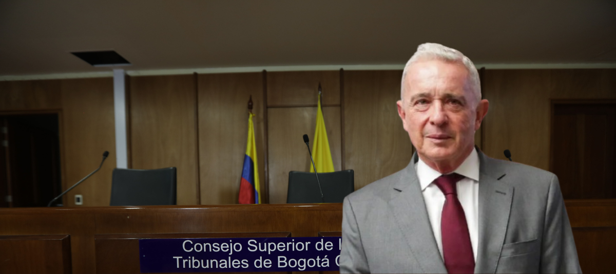 Álvaro Uribe, expresidente, en el Tribunal de Bogotá.