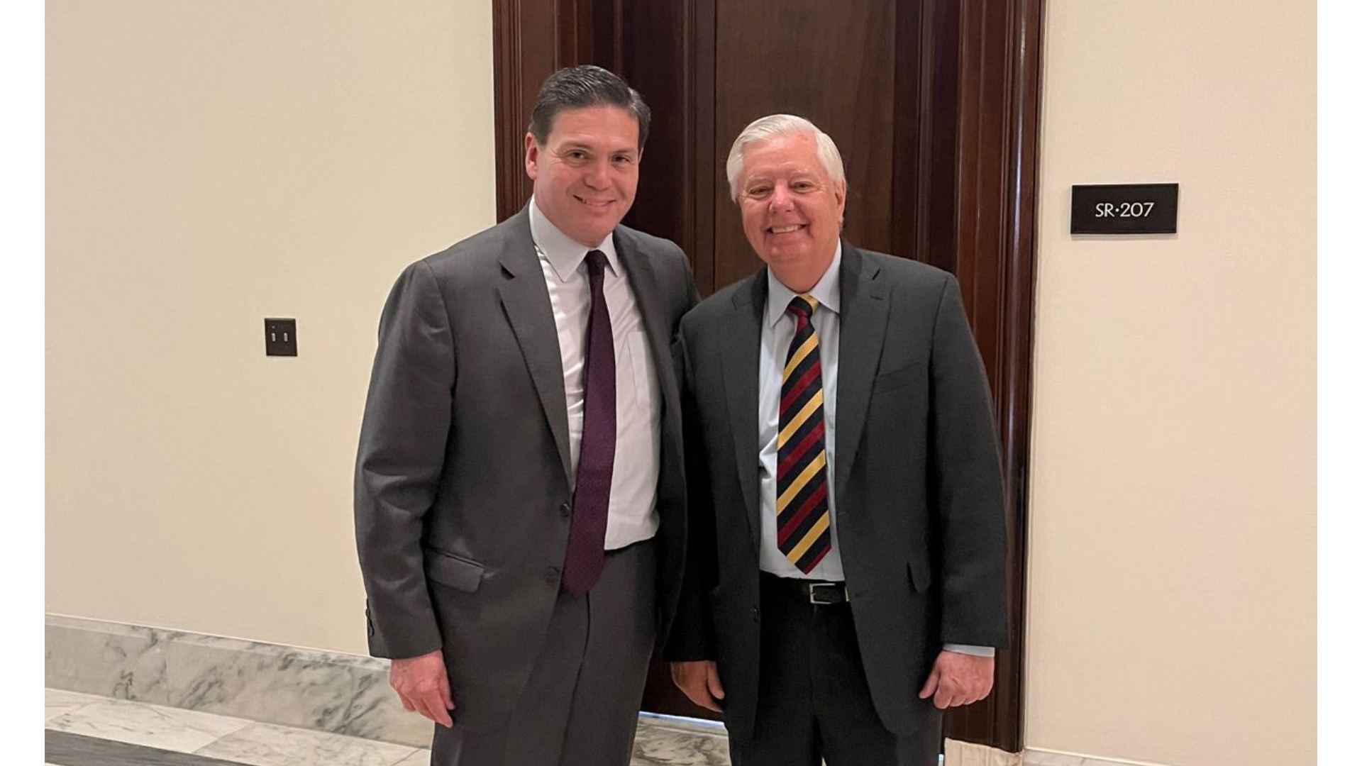 Juan Carlos Pinzón y el senador Lindsey Graham.