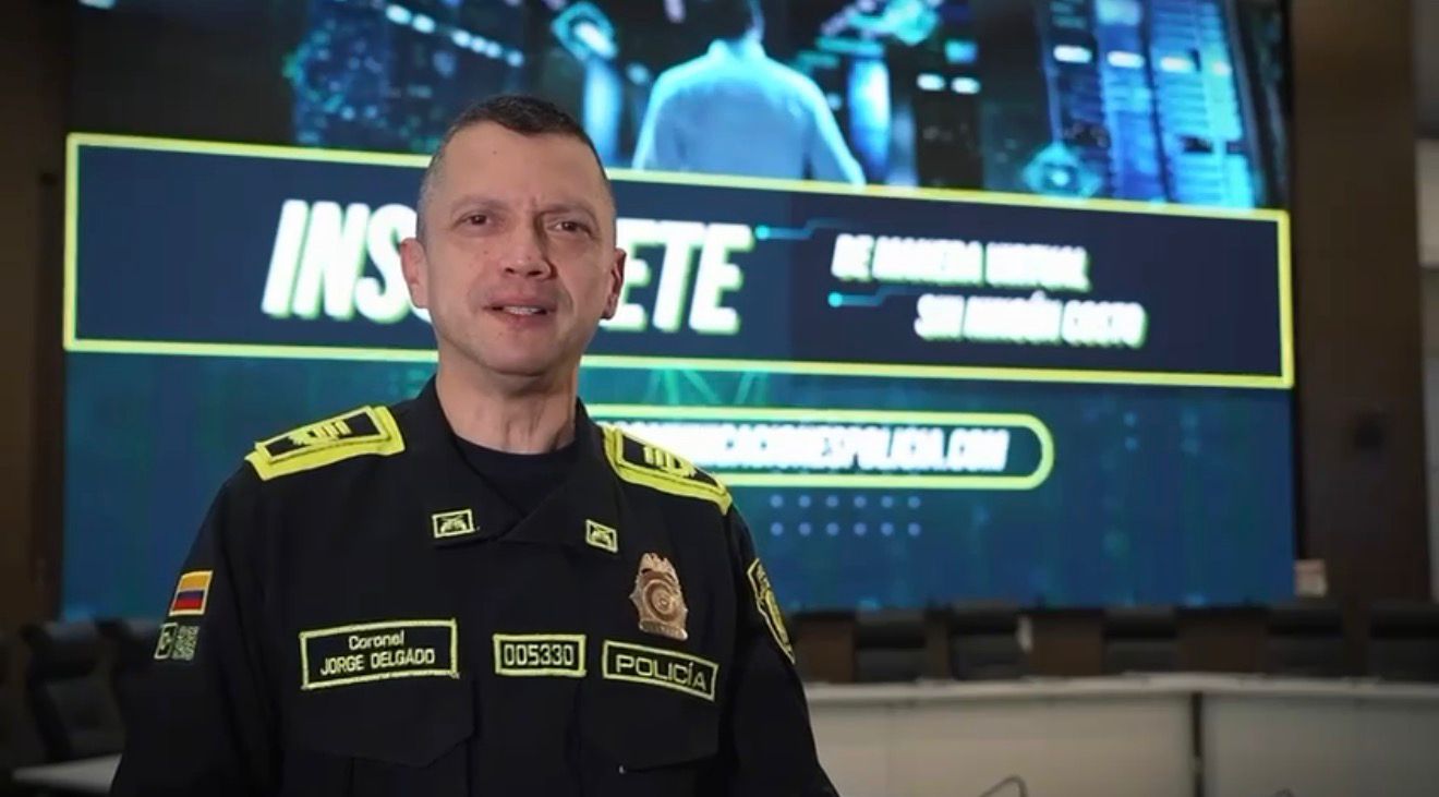 coronel Jorge Alberto Delgado Montoya, jefe de la Oficina de Comunicaciones Estratégicas de la Policía