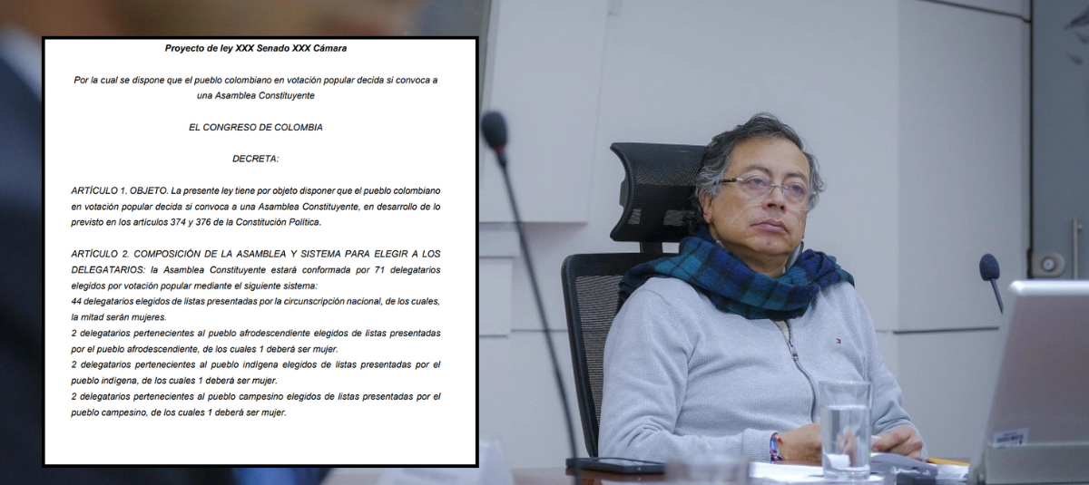 Gobierno Petro funda proyecto para una Asamblea Nacional Constituyente