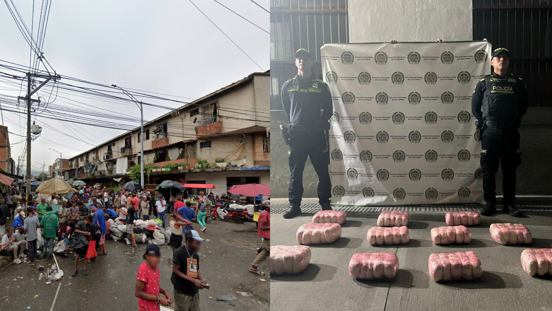 En medio de un procedimiento policial en el bronx de Medellín, un habitante de la calle perdió la vida y las autoridades incautaron más de 18 kilos de bazuco.
