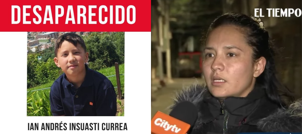 Familia busca a Ian Andrés, menor de 13 años desaparecido en Bogotá
