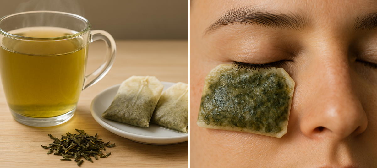 Paso a paso: cómo usar las bolsas de té para desinflamar el contorno de ojos