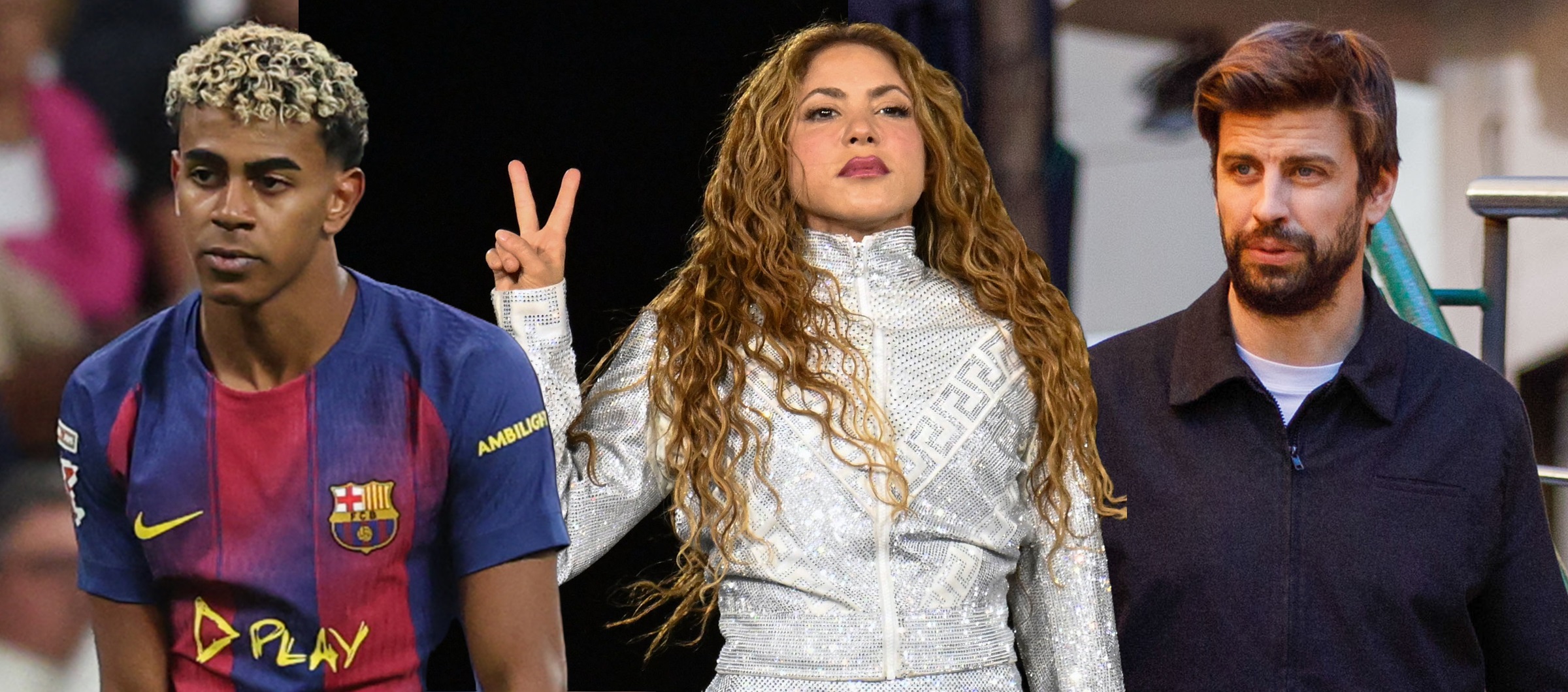 Lamine Yamal, Shakira y Gerard Piqué
