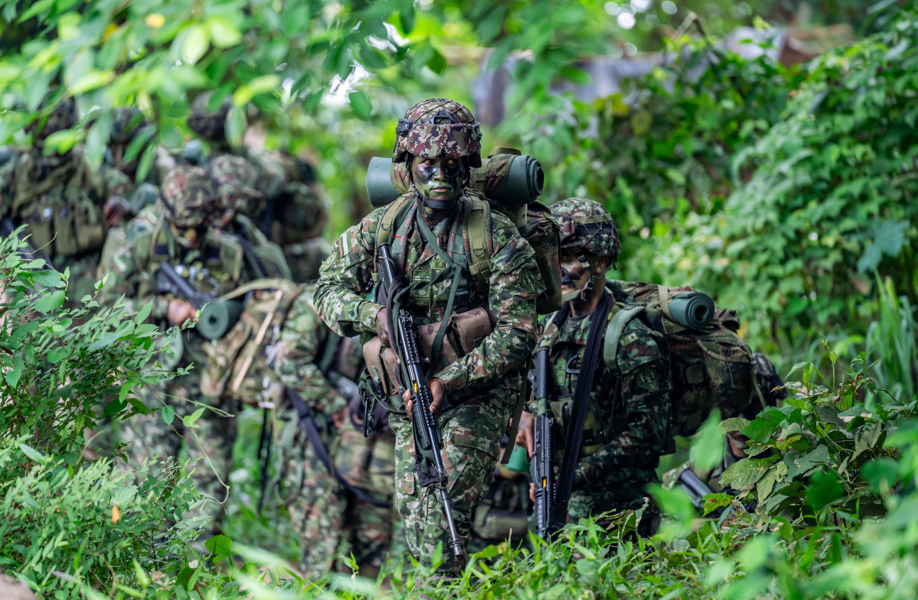 Un grupo de soldados que integran una de las Fuerzas de Despliegue Rápido.