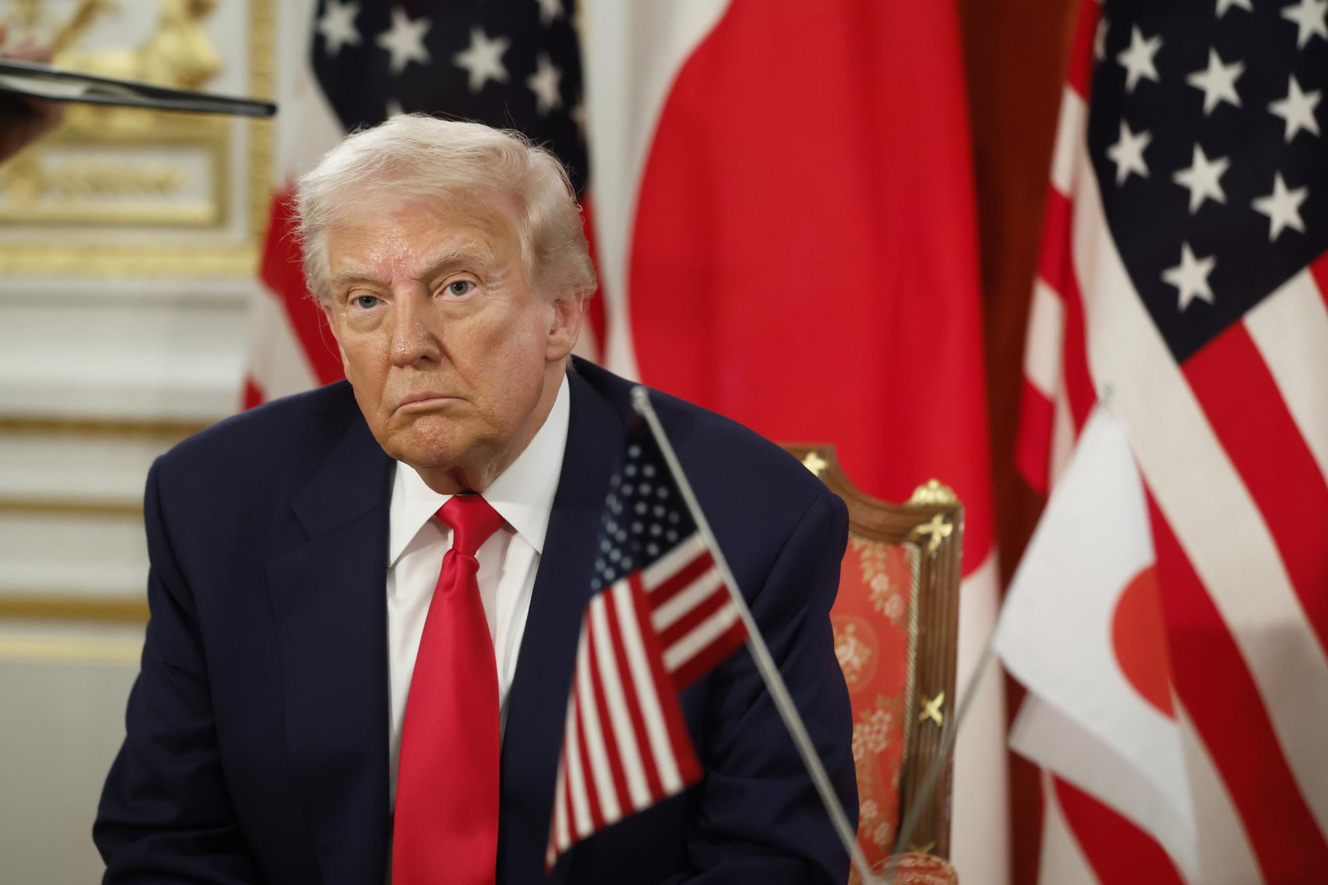 Jefa de Gobierno de Japón, Sanae Takaichi, junto a Donald Trump