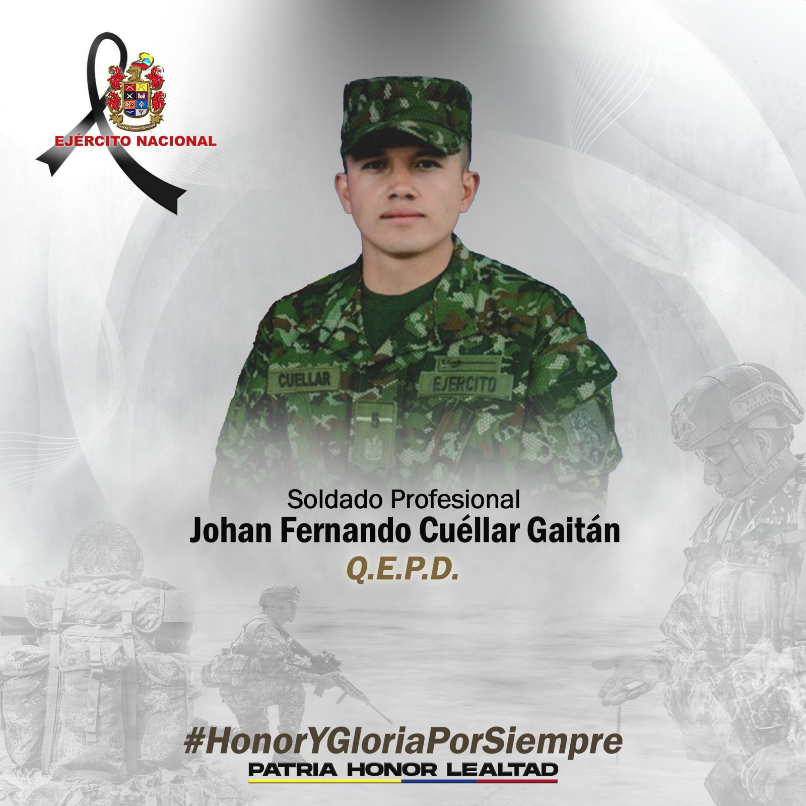 El soldado asesinado en Cauca.