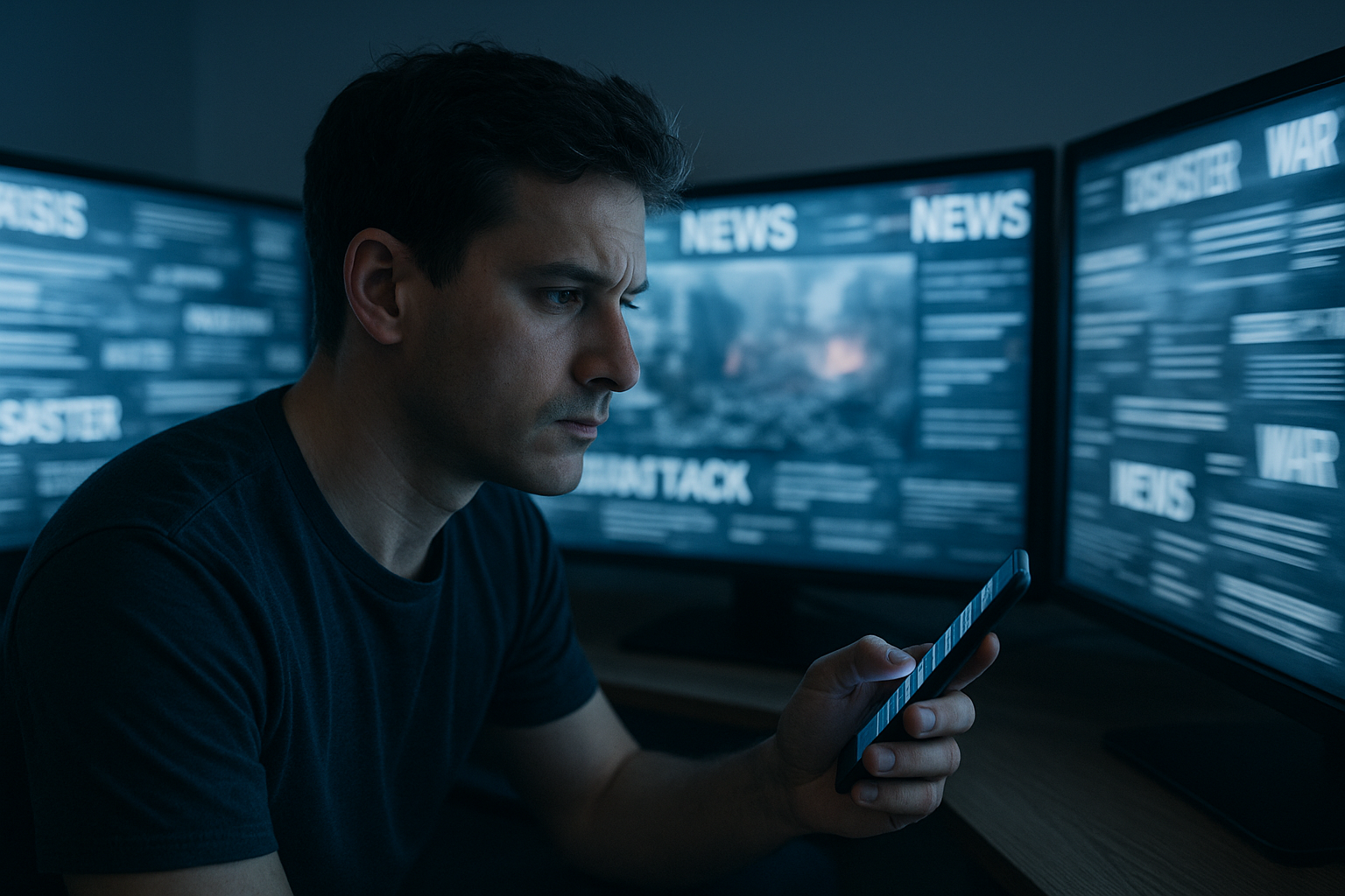 Doomscrolling activează amigdala creierului, eliberând cortizol și crescând stresul.