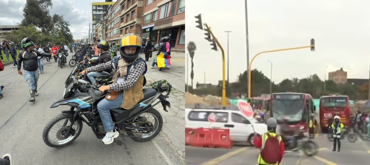 Bloqueo de vías en moto