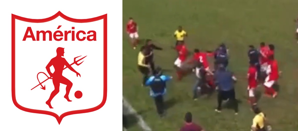 Agresión de jugadores del América al árbitro