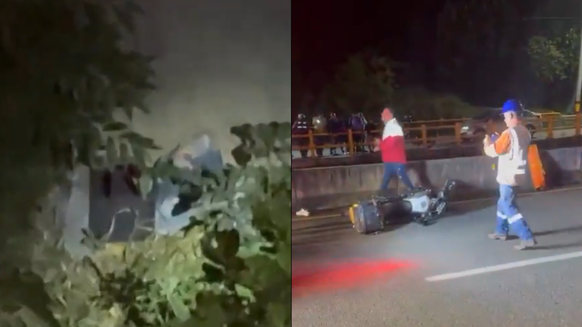 Un motociclista cayó al vacío en la vía que conecta a San Jerónimo y Santa Fe de Antioquia.