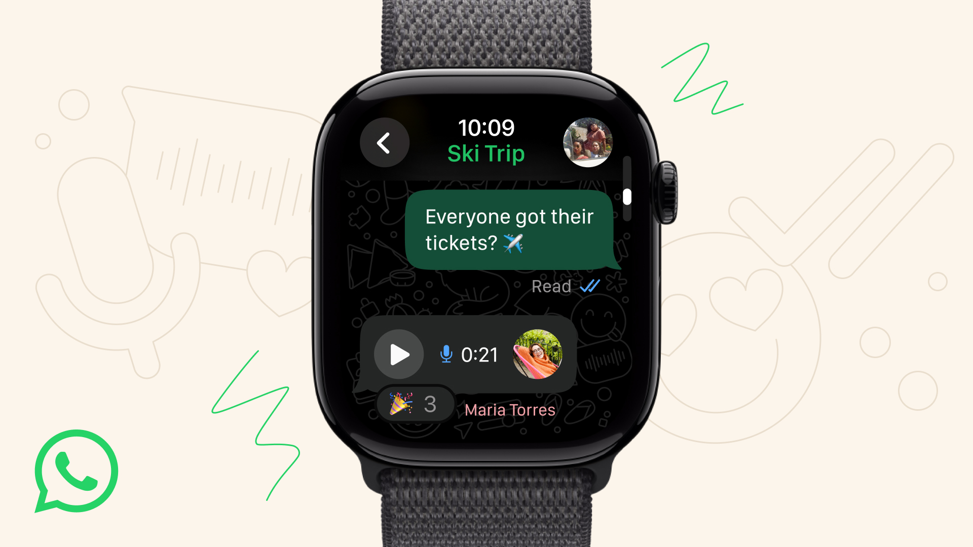 WhatsAppApple Watch