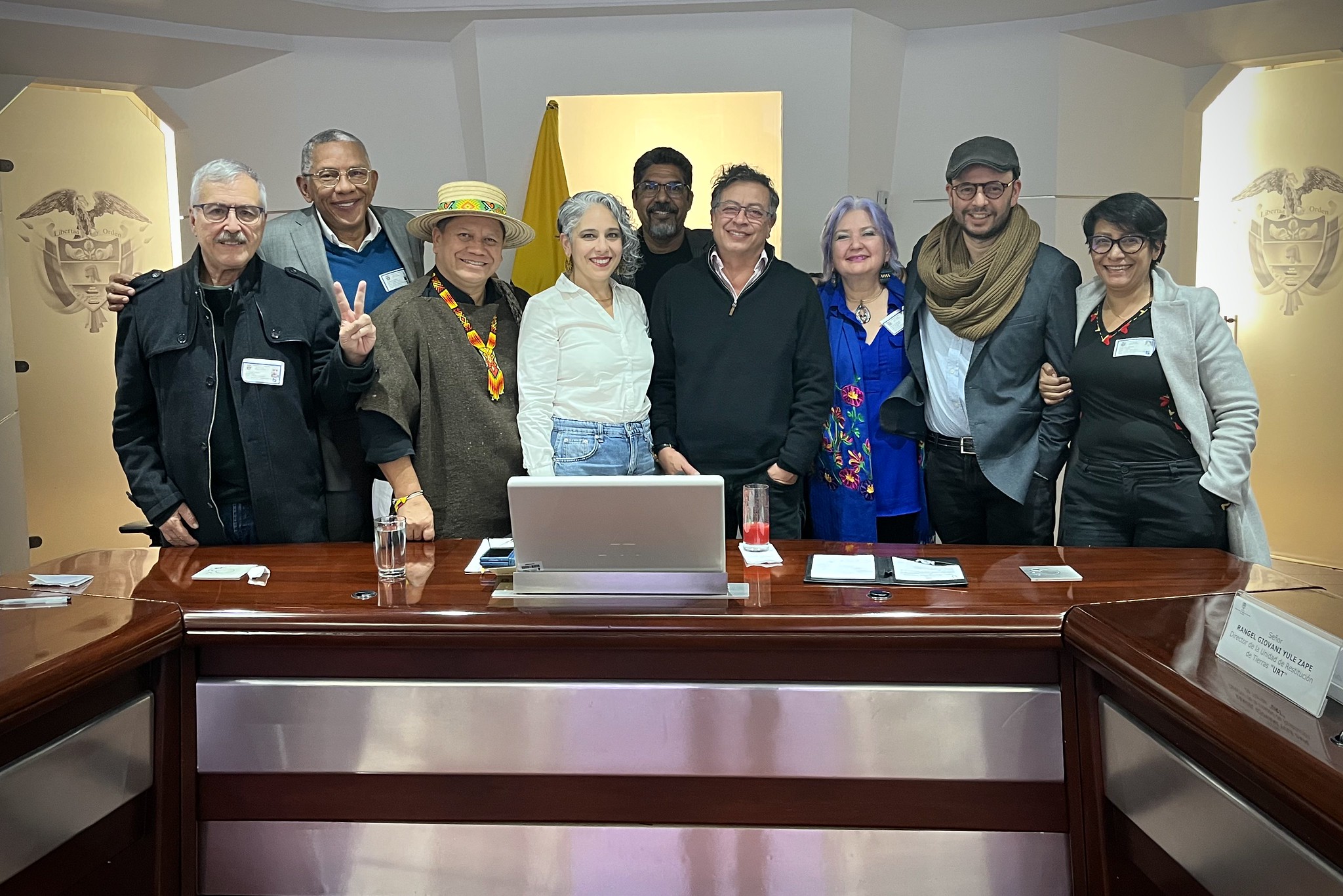 El presidente Gustavo Petro en reunión con la Convención de Historia.