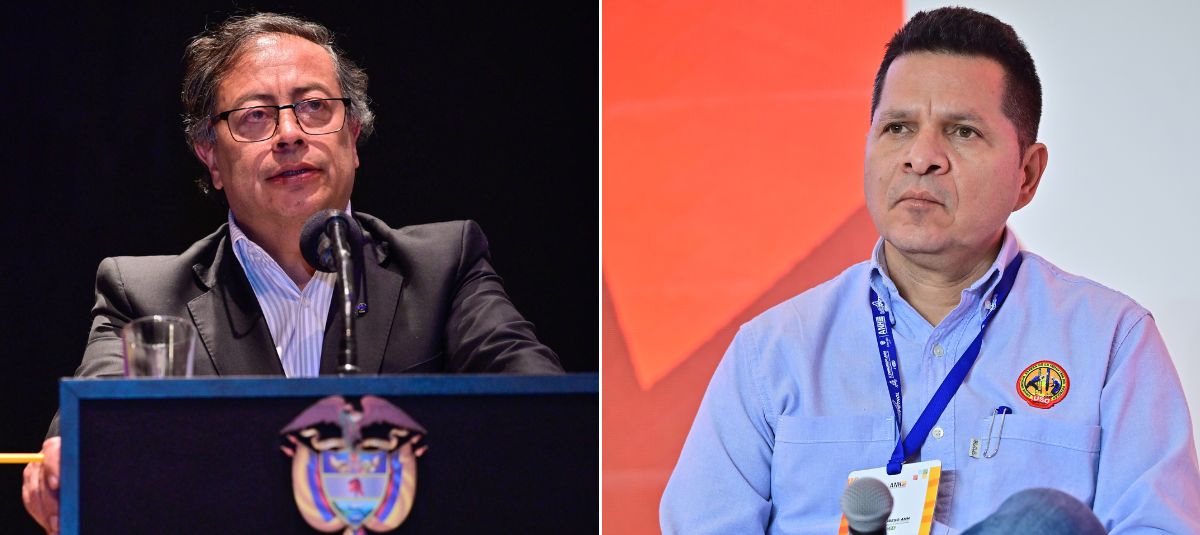 Presidente Gustavo Petro y presidente de la USO, César Loza.