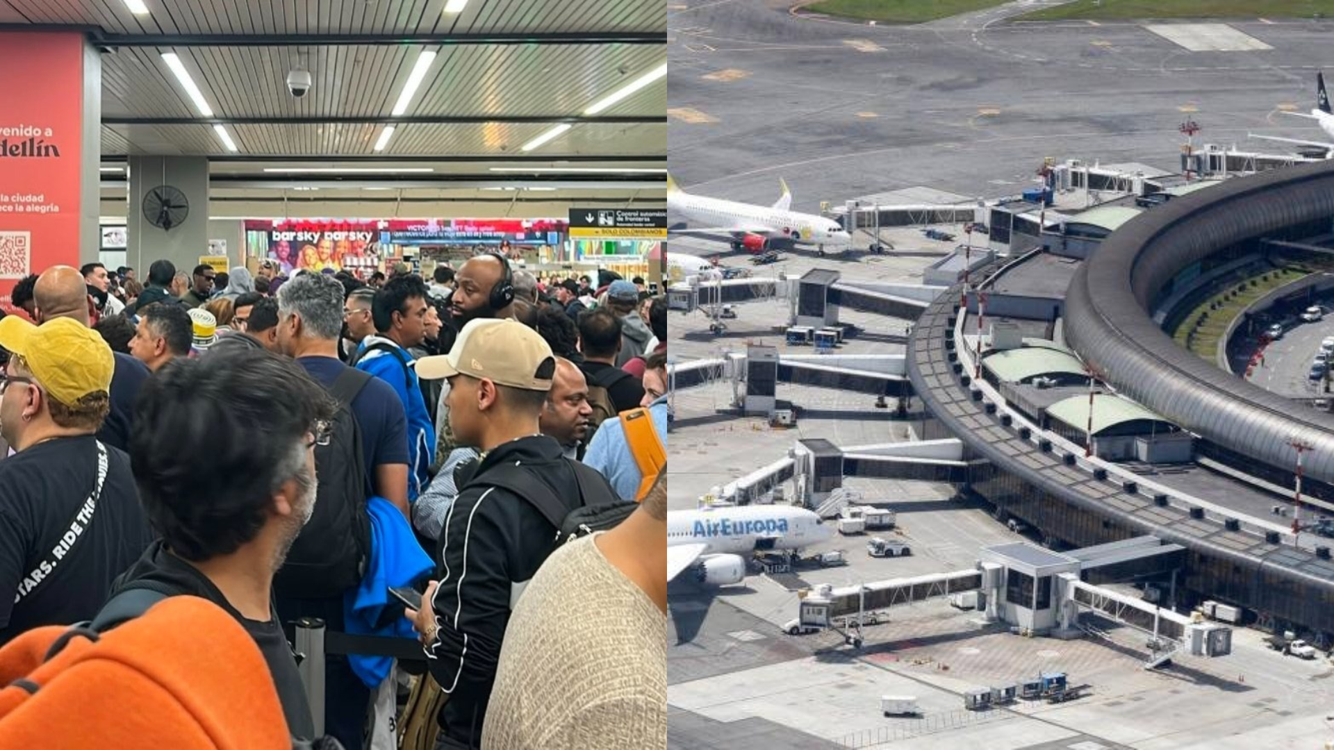 Una imagen de la terminal de acceso internacional del aeropuerto José María Córdova de Rionegro se volvió viral y volvió a plantear interrogantes sobre el turismo en Medellín.