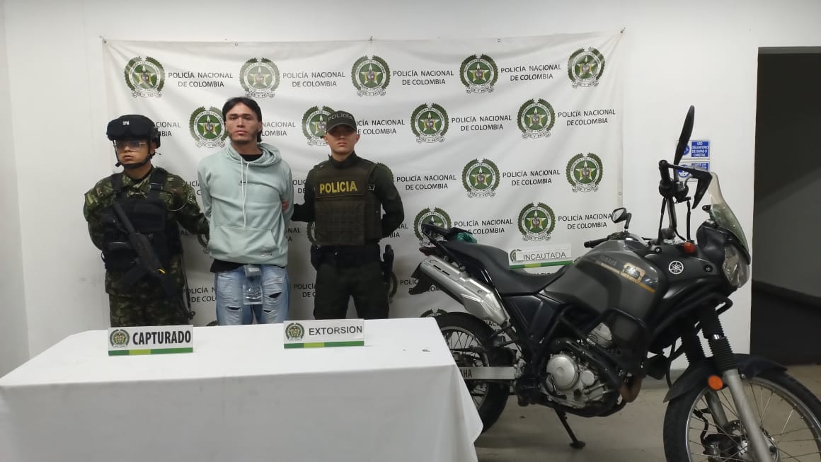 El presunto extorsionista fue detenido
