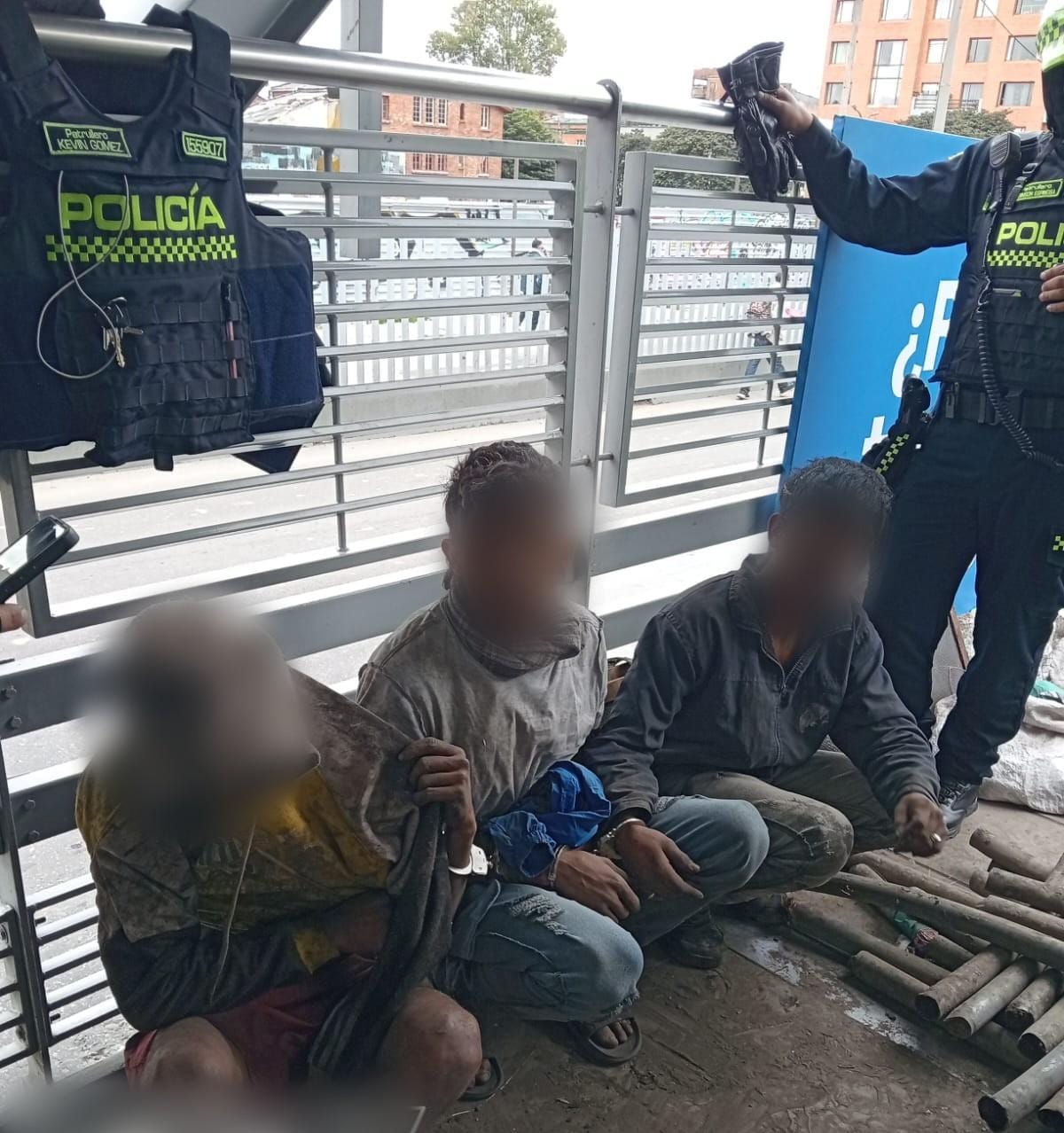 Robo de cable detenido