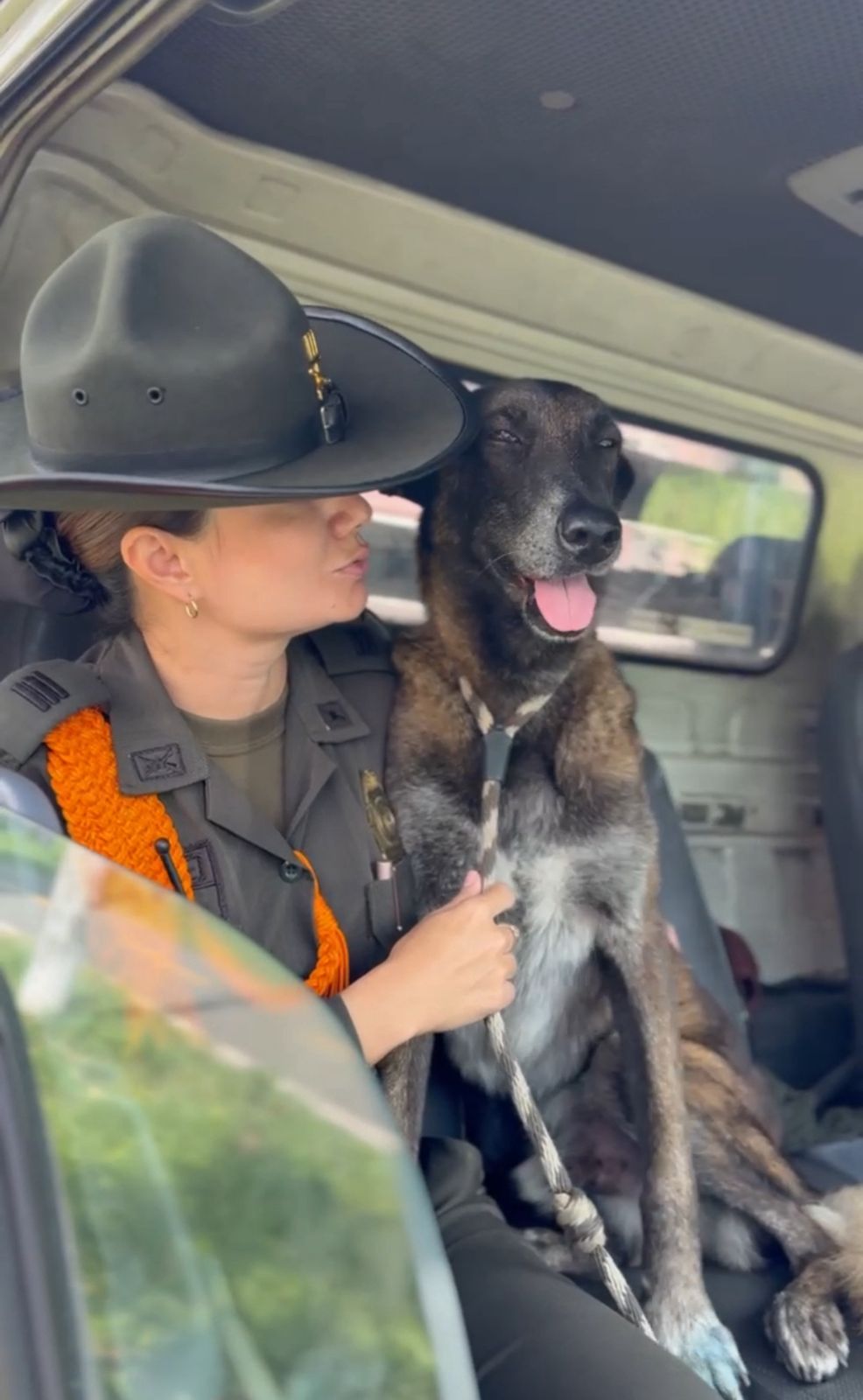 Este es Fiel, salvado por la Policía en Cali.