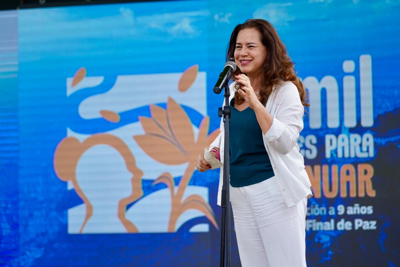 Alejandra Miller, directora de la ARN, durante el evento en El Doncello