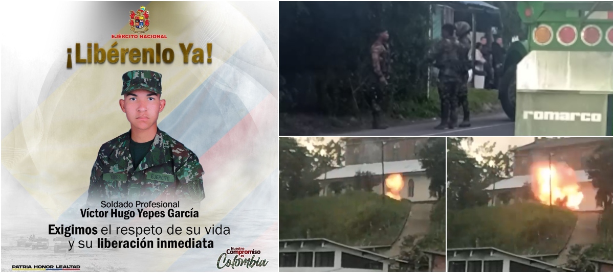 Víctor Hugo Yepes, el soldado secuestrado por las disidencias en Balboa, en el Cauca, en medio de un ataque que dejó cinco militares heridos.