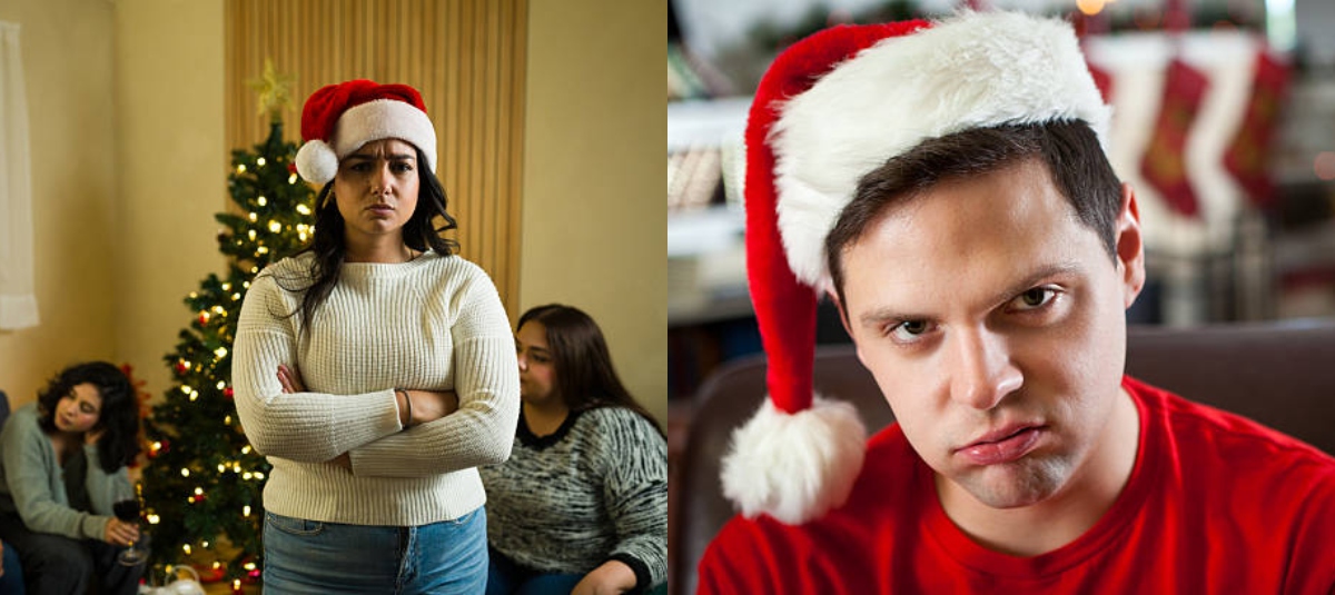 Personas que no disfrutan de la Navidad