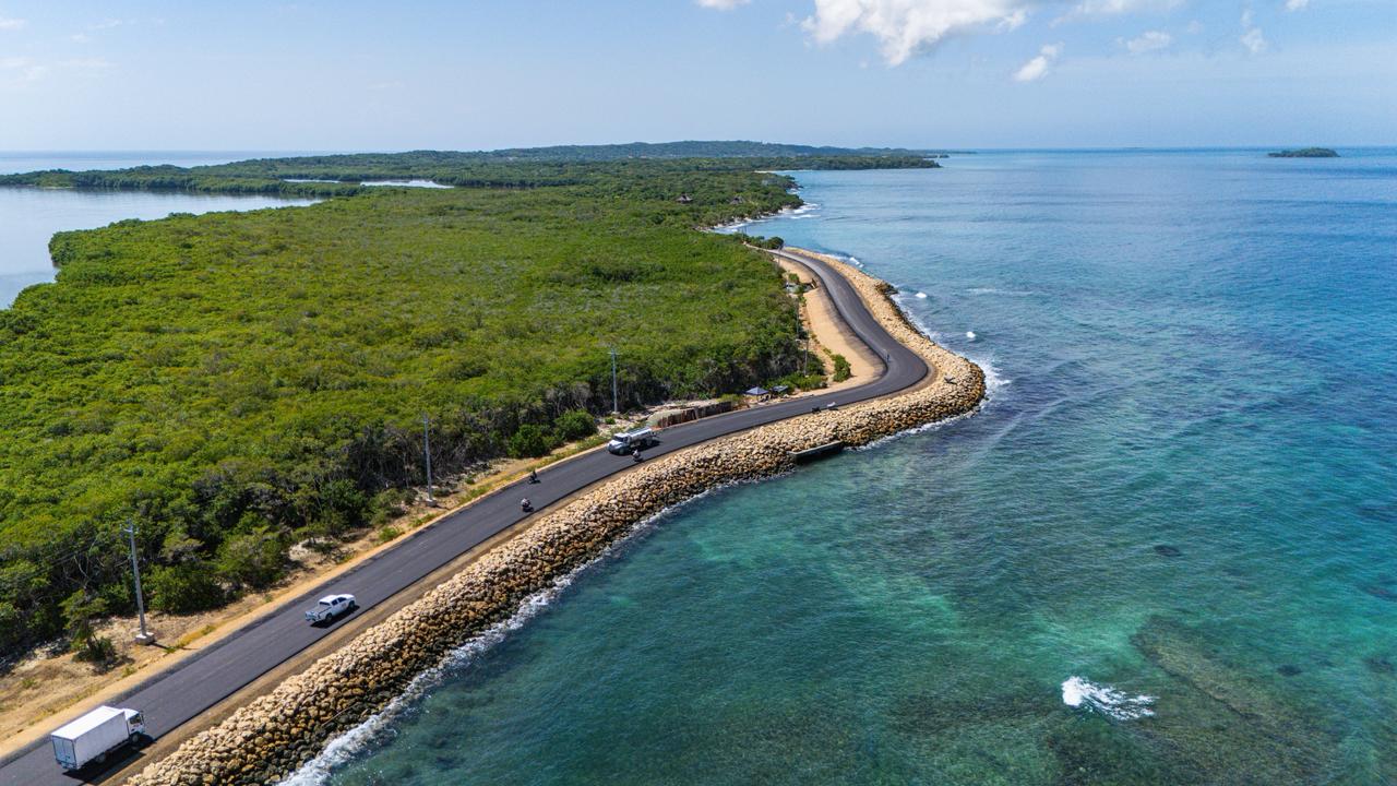 Vía Playetas en Barú, en zona de insular de Cartagena