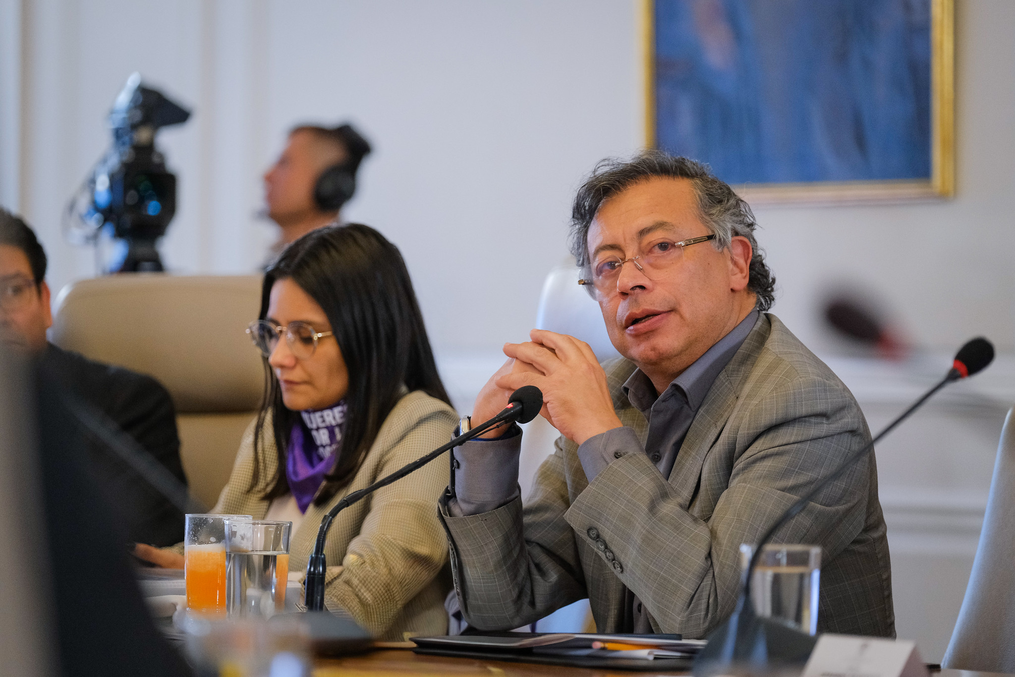 Presidente Gustavo Petro en el consejo de ministros