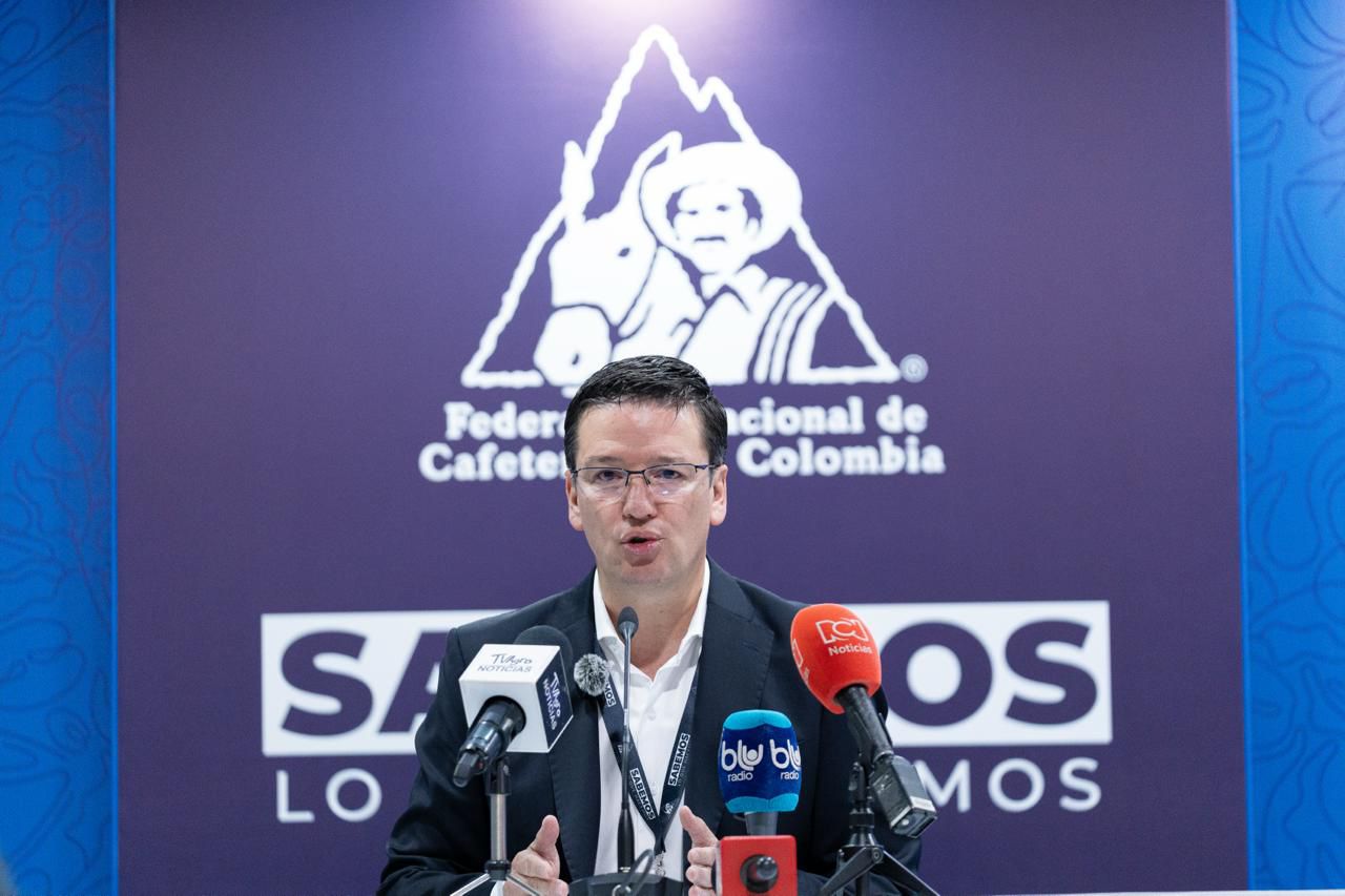 Germán Bahamón, gerente de la Federación Nacional de Cafeteros, en el 94 Congreso del gremio.