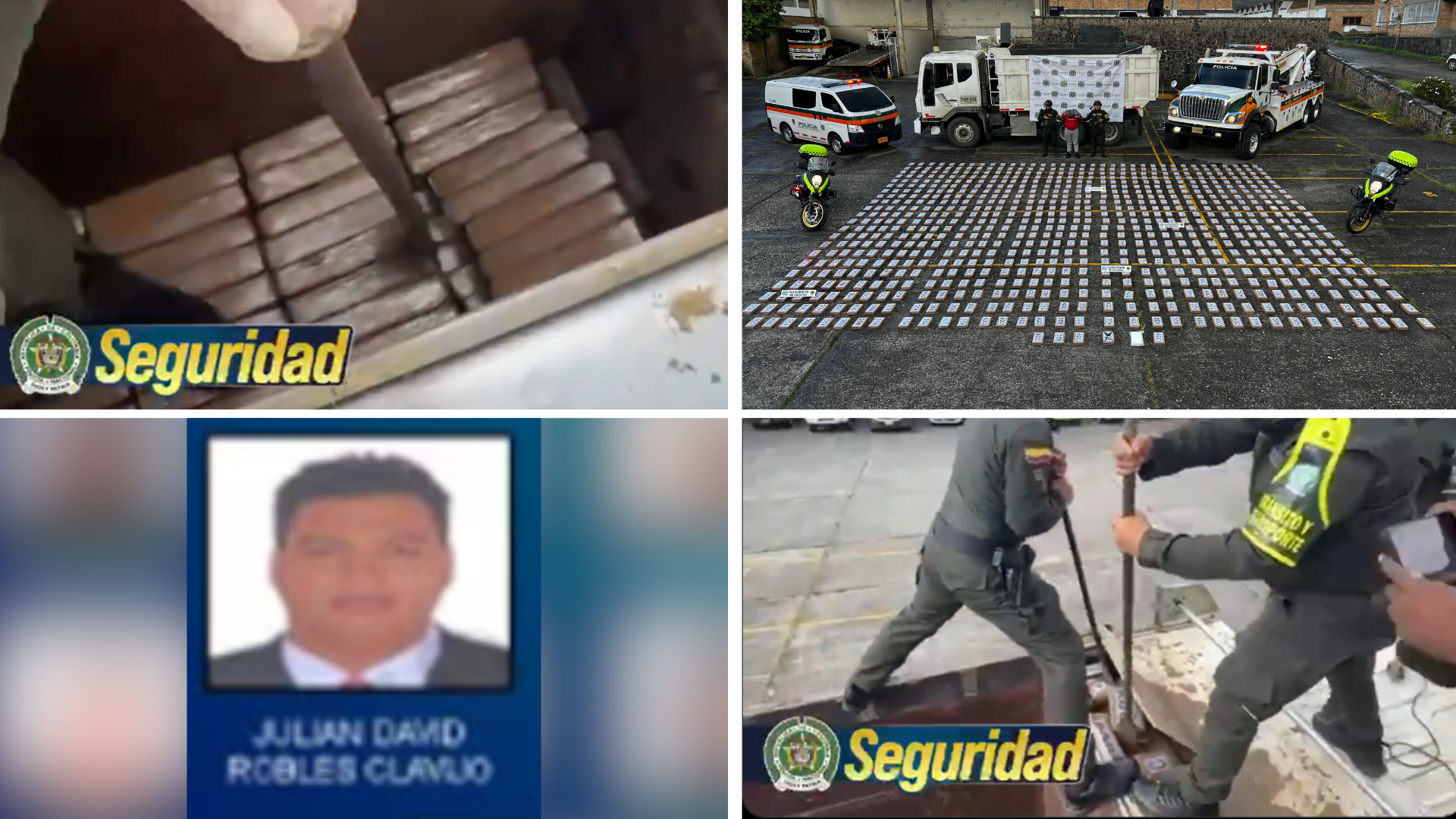 Incautación cocaína volqueta.