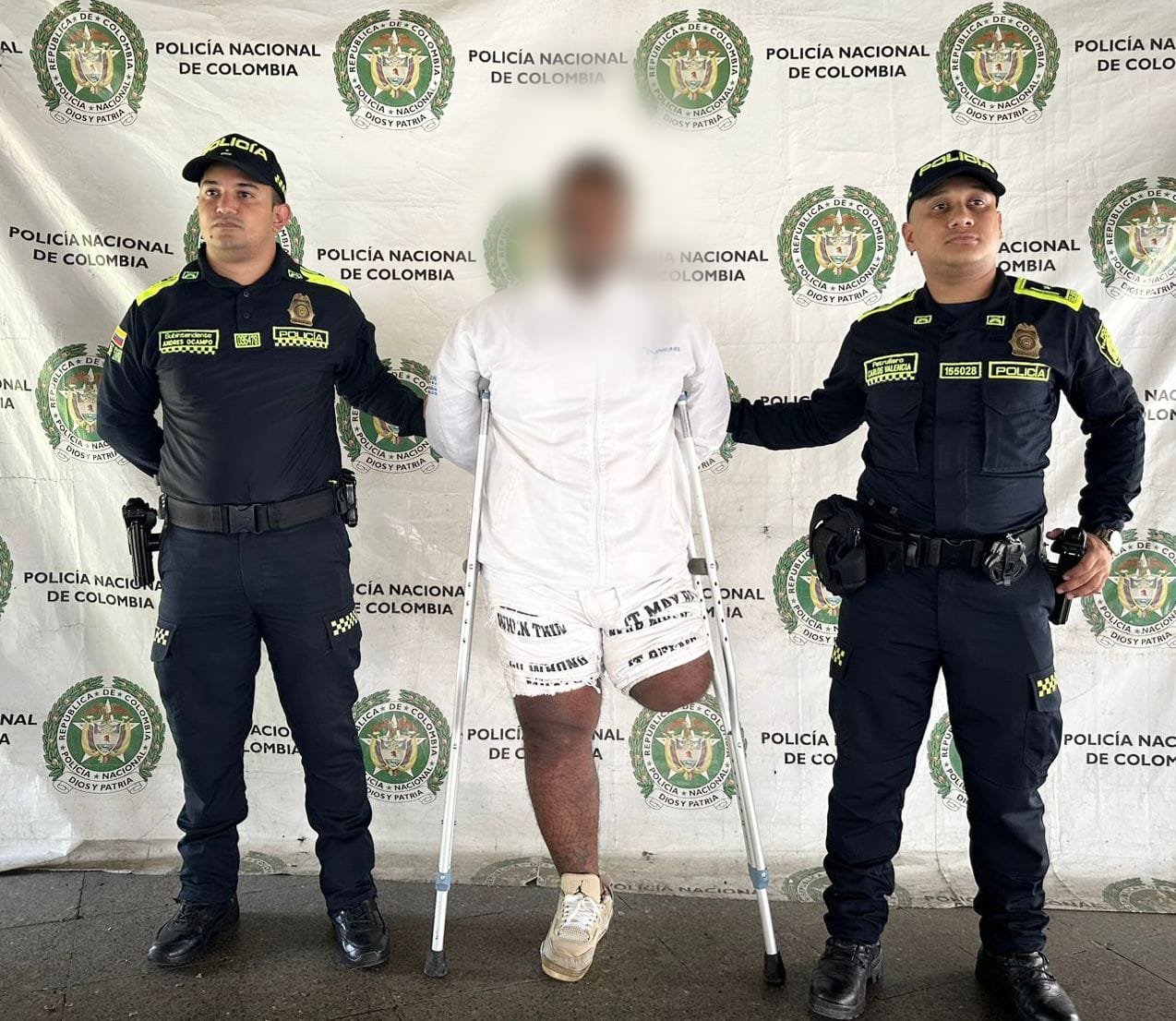 Este es el hombre a quien le dicen 'Mocho'. Fue capturado en flagrancia, según la Policía de Cali