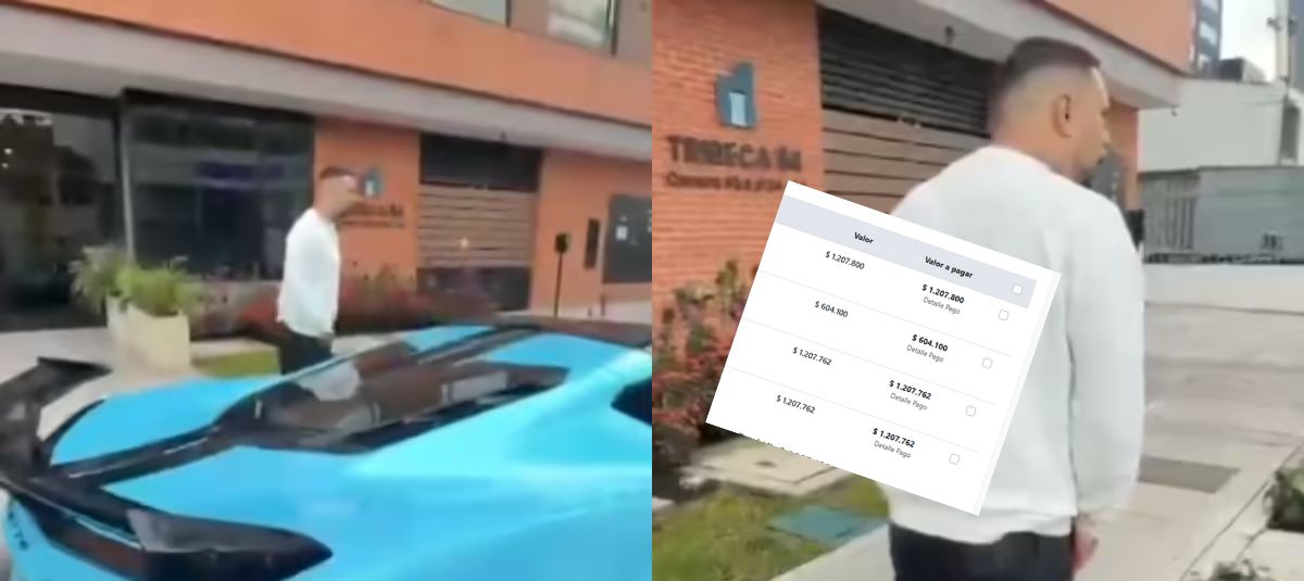 Multas a hombre de carro lujoso en Bogotá