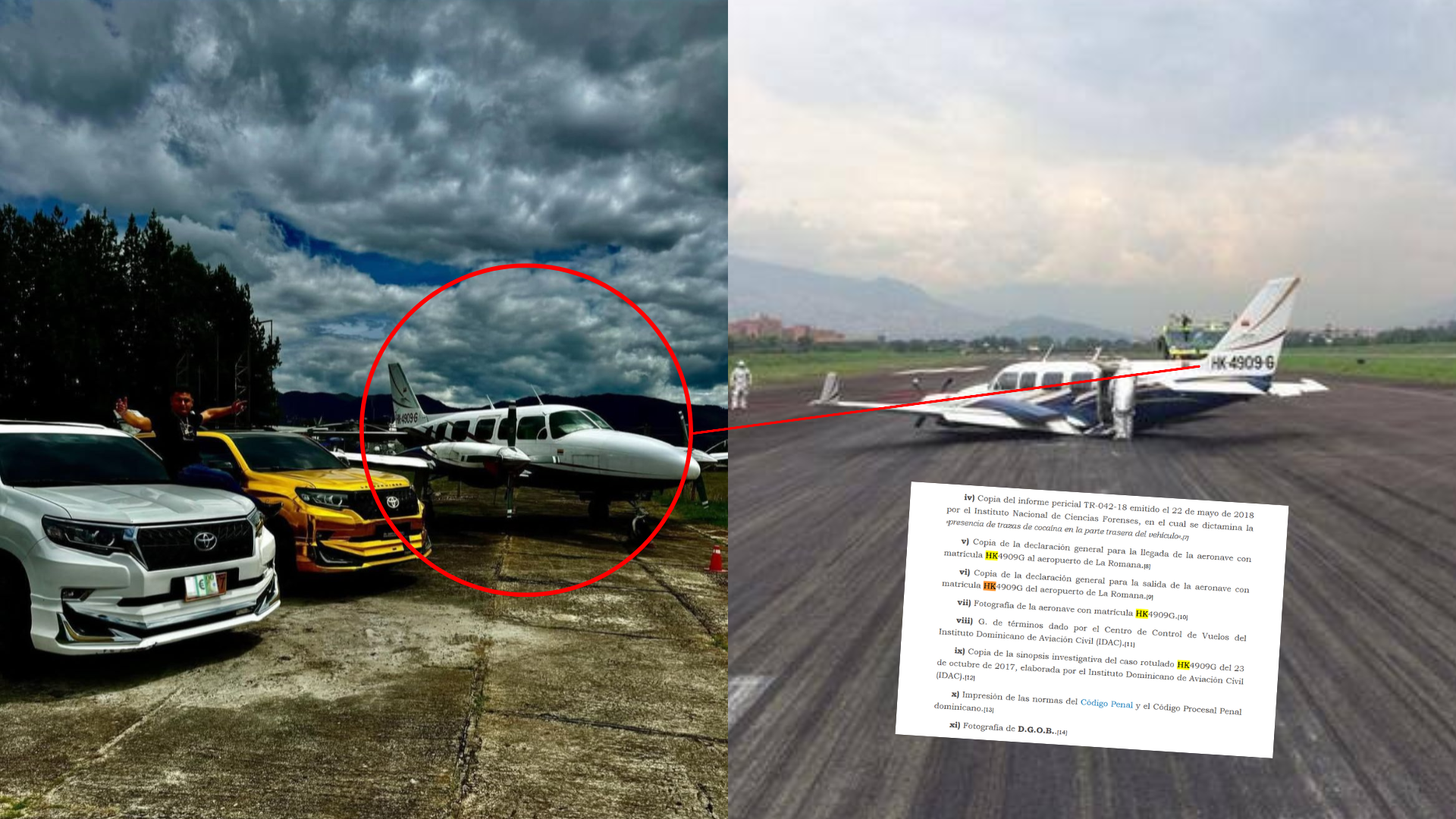 'El Billetudo' aparece en fotos de sus redes sociales posando con una avióneta relacionada a un envío masivo de cocaína a República Dominicana.