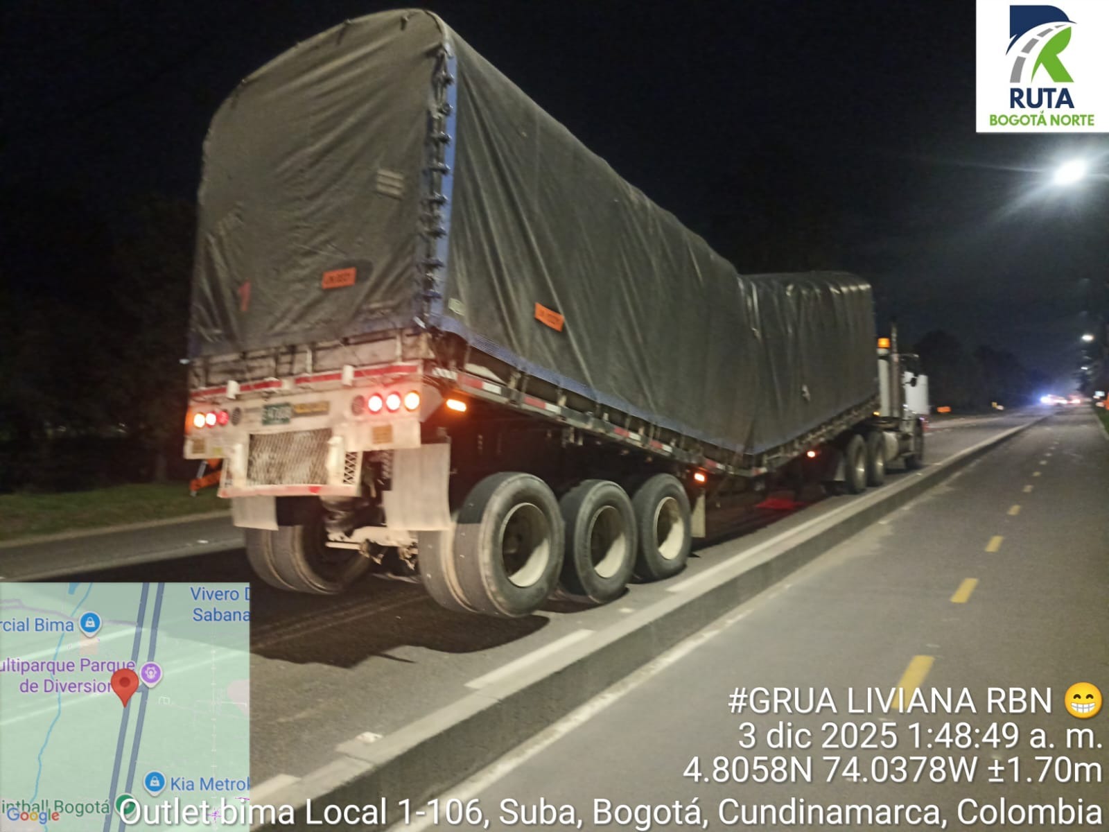 Tractomula partida a la mitad - Autonorte