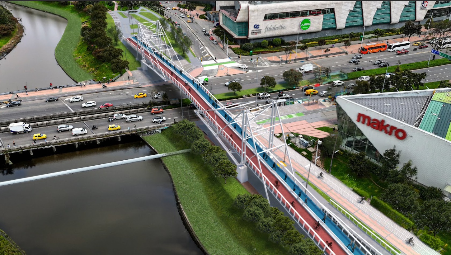 Bicipuente de la calle 86A con avenida Boyacá