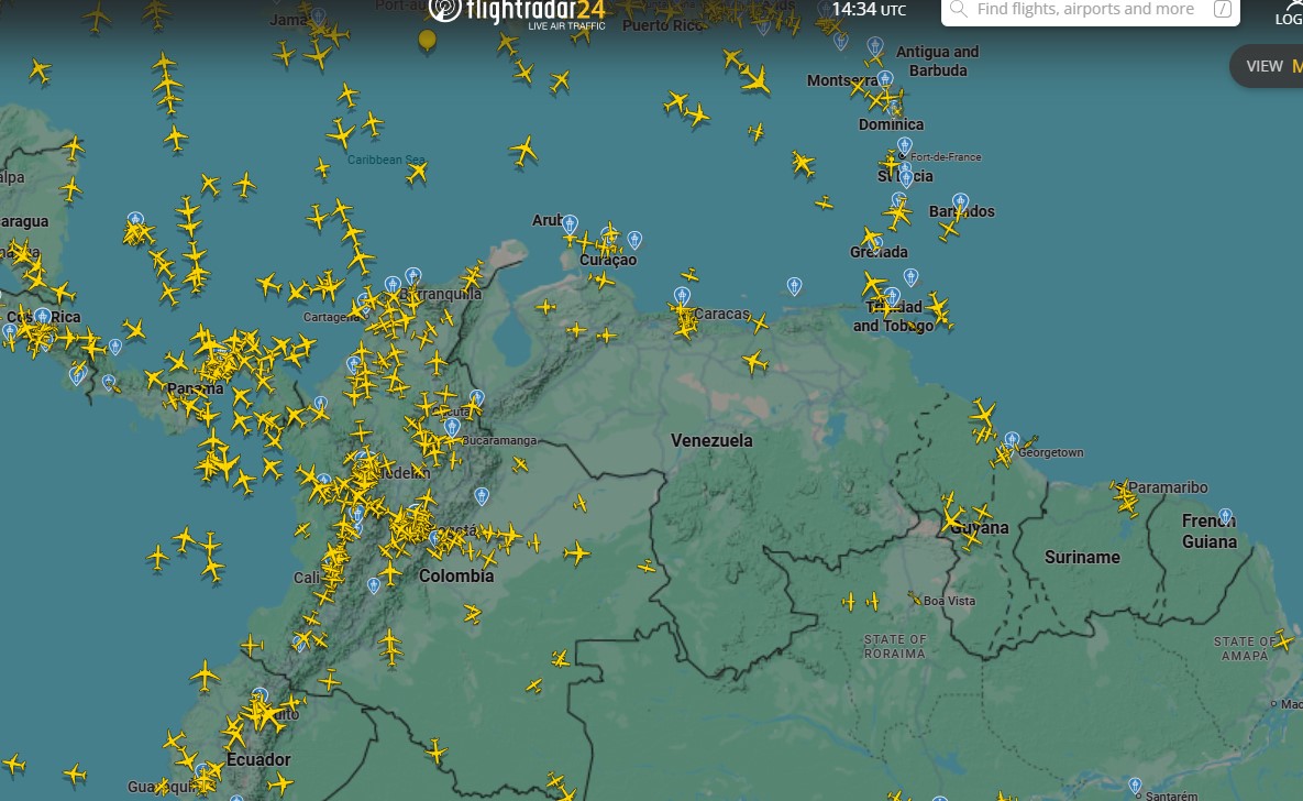 Espacio aéreo de Venezuela hoy, 5 de diciembre