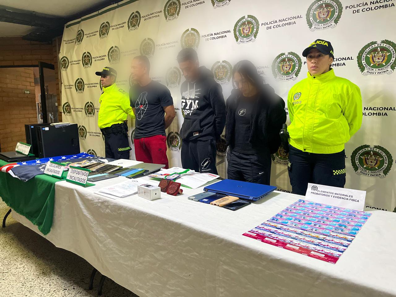 Los capturados en Colombia.