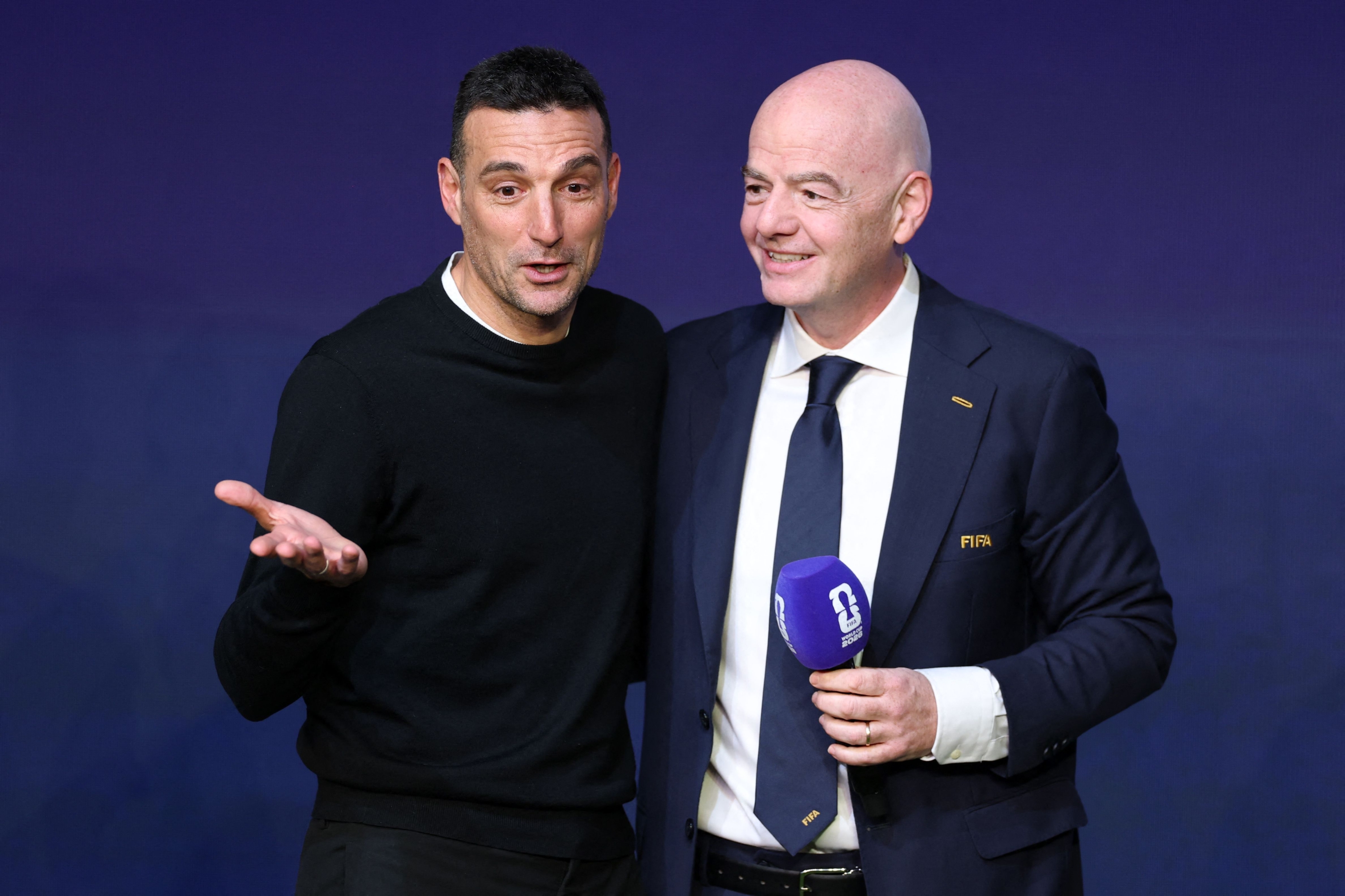 Lionel Scaloni y Gianni Infantino