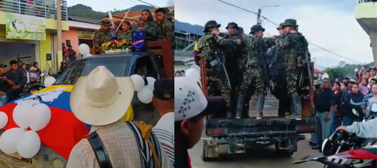 Huila'daki polis karakoluna düzenlenen saldırıda ölen muhalif bombacı El Flaco takma adına barut ve müzikle veda ettiler.