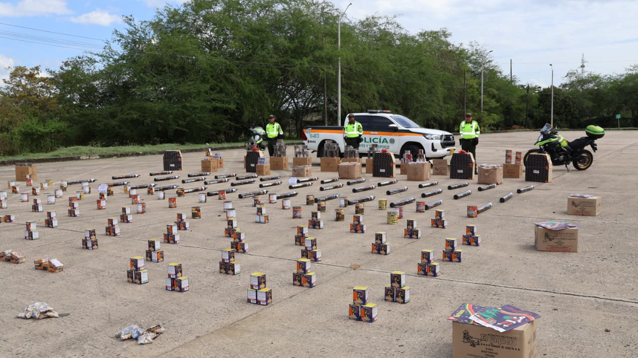 Parte del material incautado.