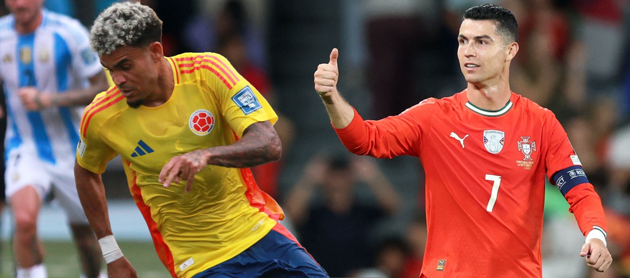 Luis Díaz y Cristiano Ronaldo