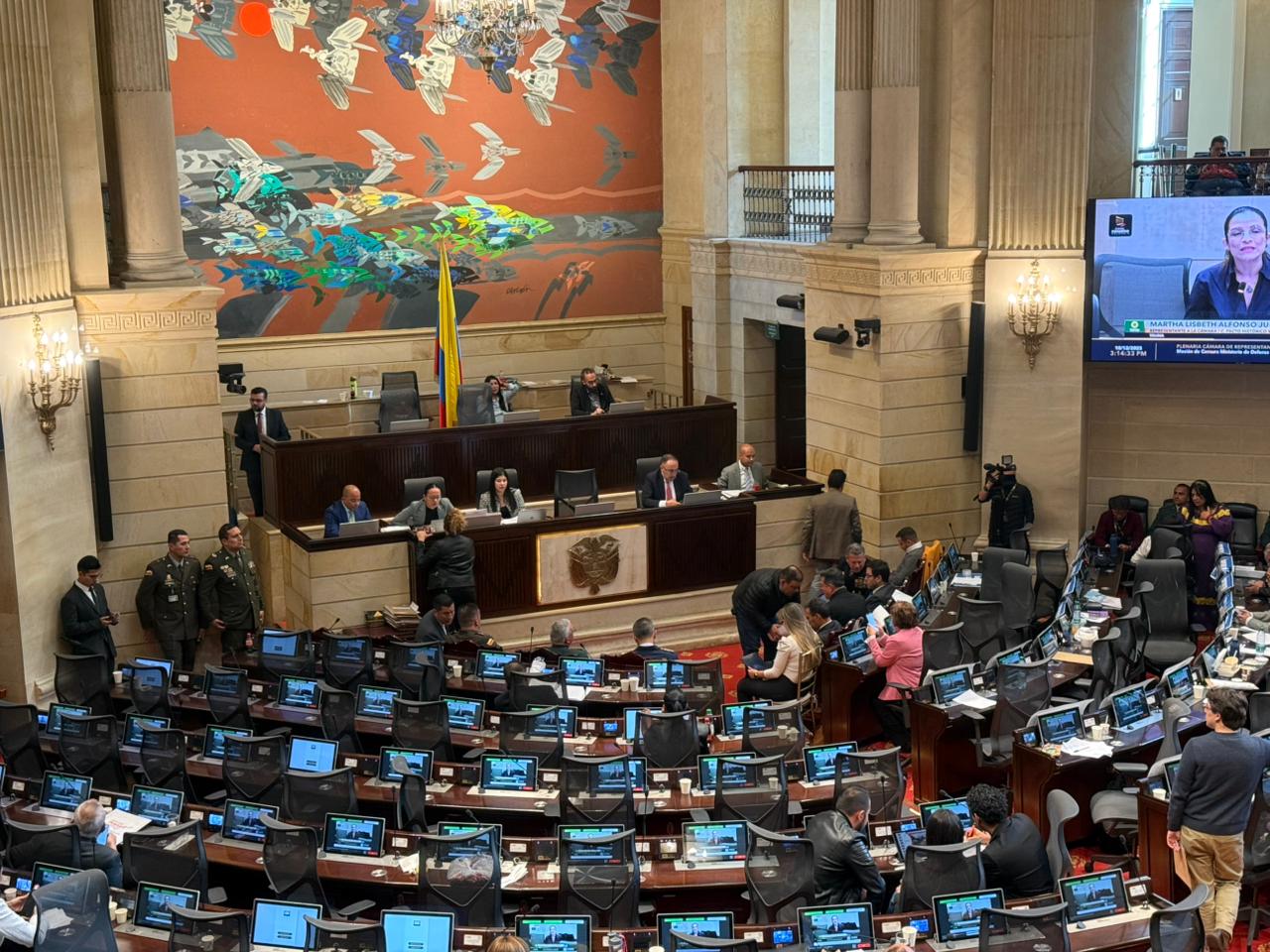 Vista de la plenaria de la Cámara de Representantes.