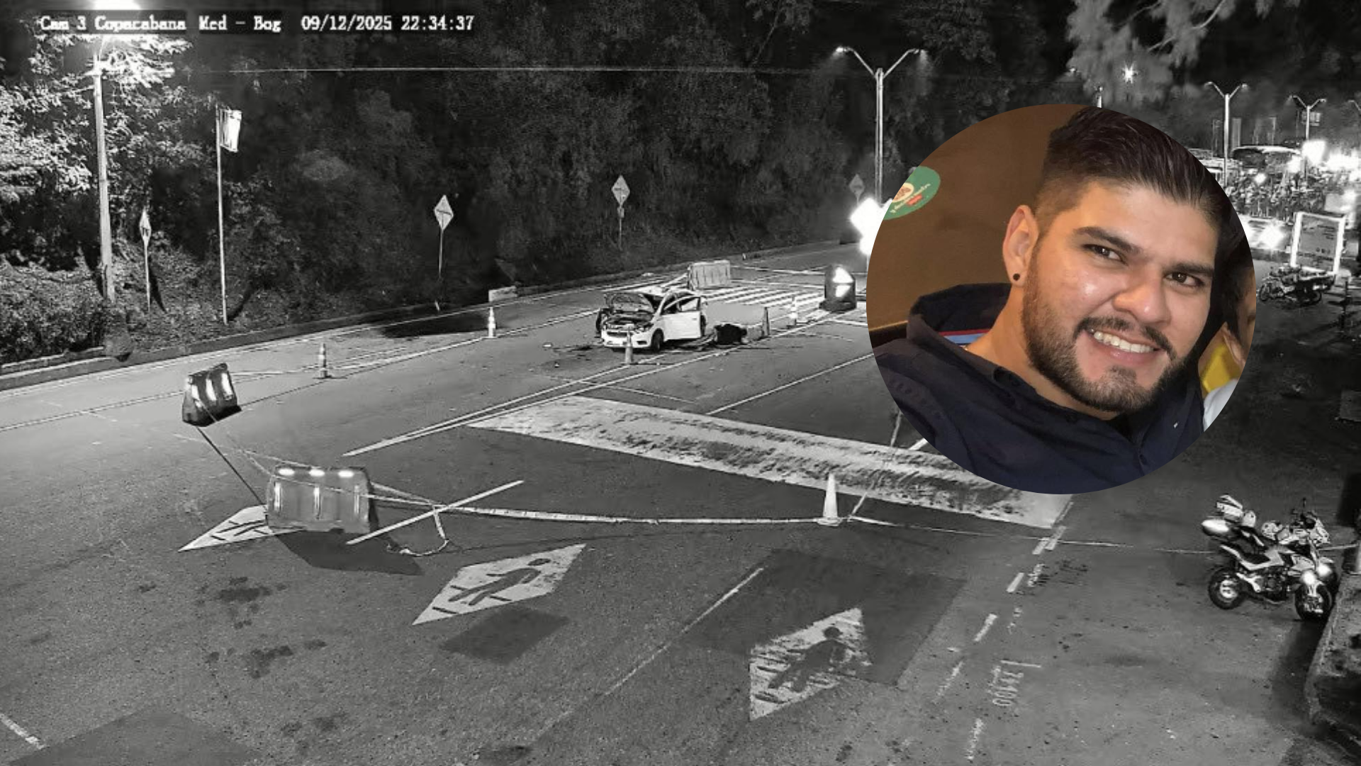 Una de las víctimas de la explosión de una granada en el pico de Copacabana sobre la vía Medellín - Bogotá fue un policía destituido.