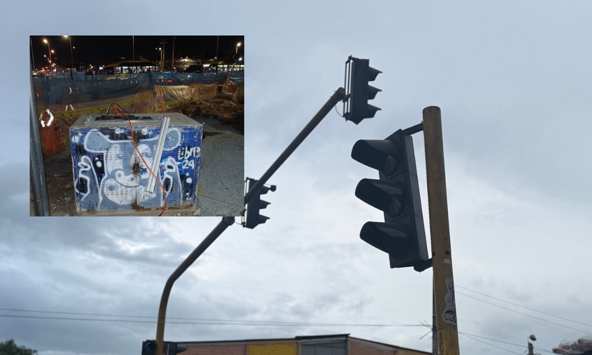 Semáforos apagados en Bogotá