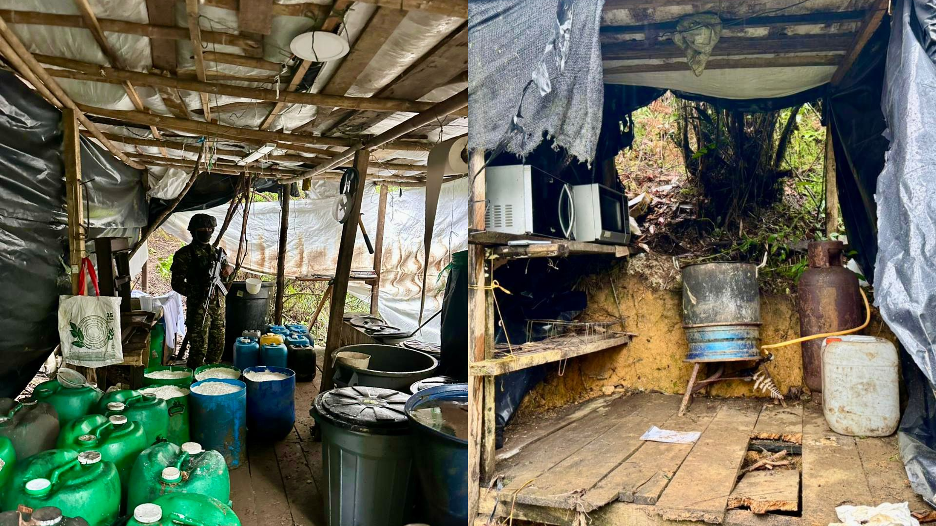 Desmantelaron un laboratorio del 'clan del Golfo' que producía cerca de una tonelada de cocaína mensualmente en El Peñol.