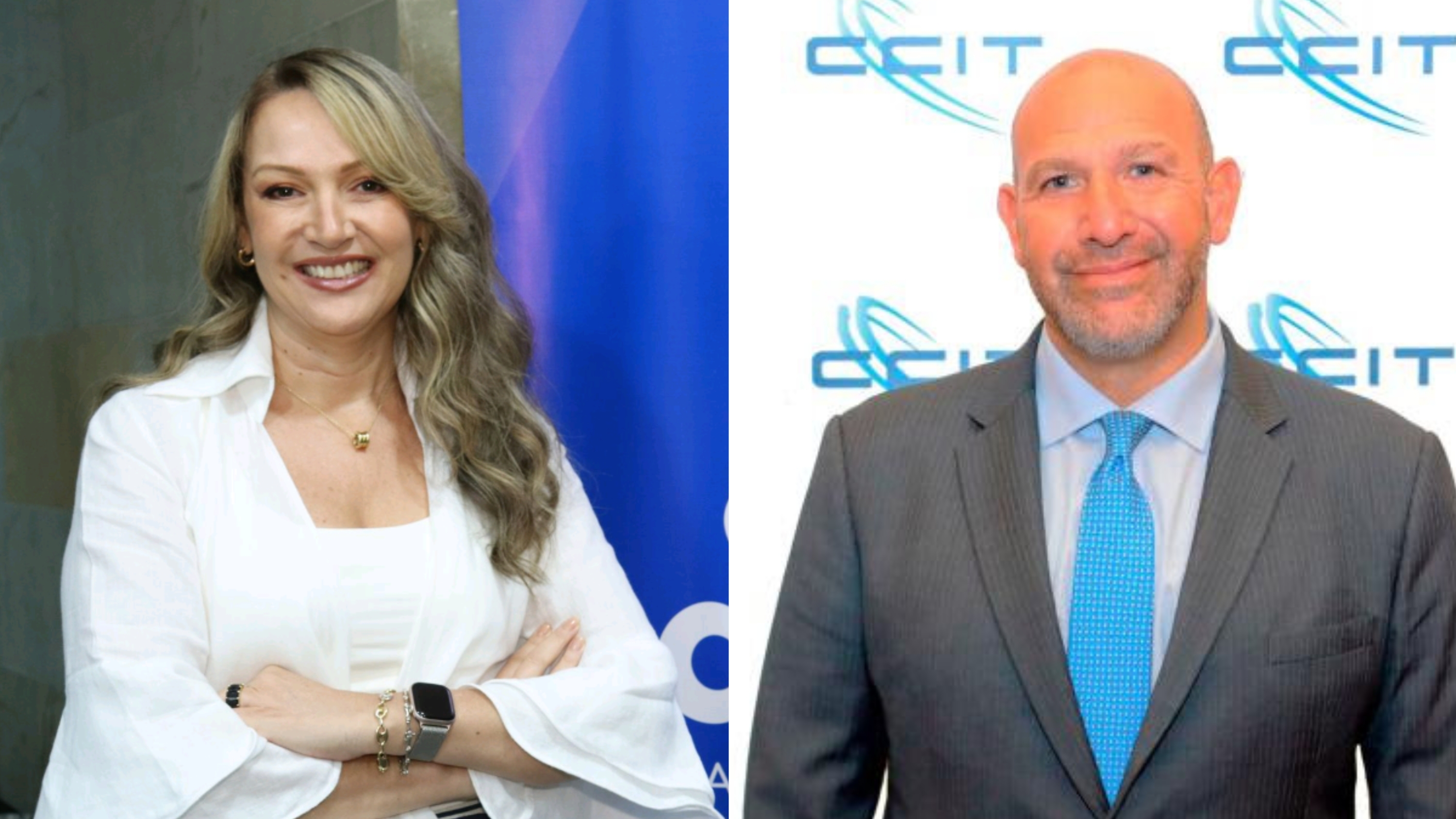 Paula Cortes presidenta ejecutiva de Anato y Alberto Samuel Yohai presidente del CCIT