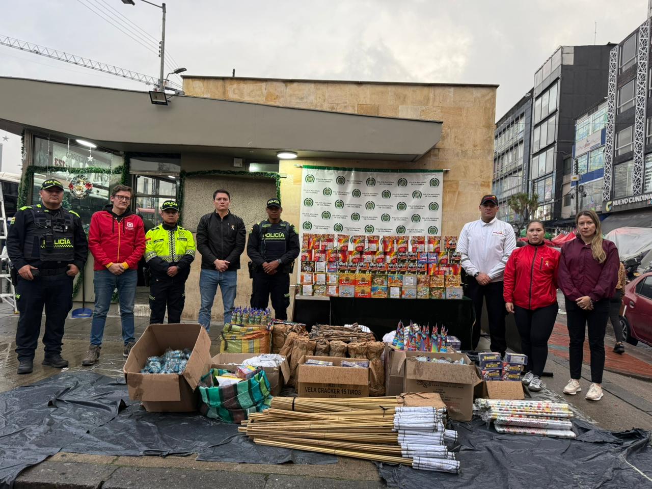 Pólvora incautada en Bogotá.