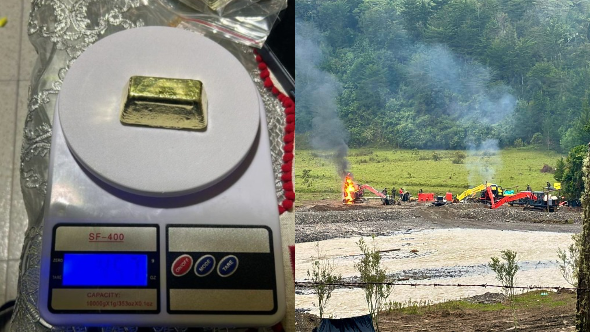 La Fiscalía y el Ejército asestaron dos importantes golpes contra la minería ilegal del oro en el departamento de Antioquia.